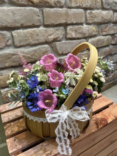 Vintage Vadvirág Kosár