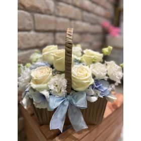 Égszínkék Álom virágkosár