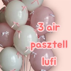 Pasztell levegővel töltött lufi szett – 3 db