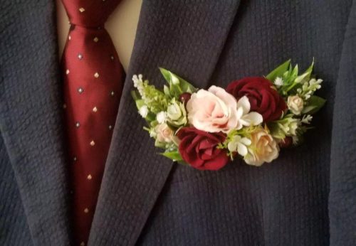 Pocket boutonniere -BORDÓ