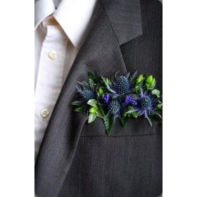 Pocket boutonniere -KÉK MEZEI