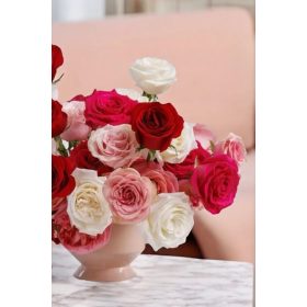 Kaspós Esküvői Asztaldísz Mályva