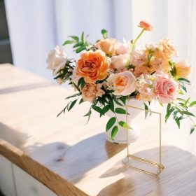 Kaspós Esküvői Asztaldísz Barack