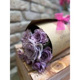 Lila virágcsomag – 20 szál kreatív lágyság