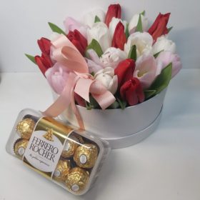 Színes Ferrero tulipán doboz