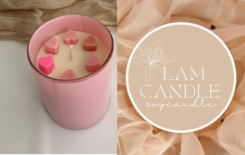  Lamcandle szójagyertya – szívecskés