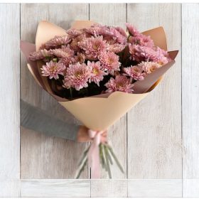 Pezsgő színű krizantém Sírcsokor