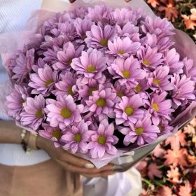 Rózsaszín Krizantém Sírcsokor