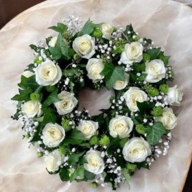 Könnycsepp az Égben -csak fehér koszorú